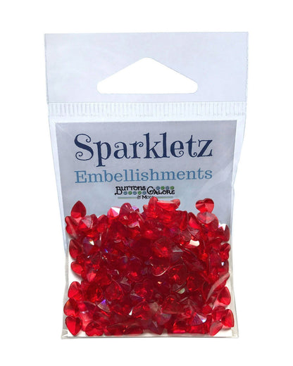 Buttons Galore - Red Hearts Sparkletz