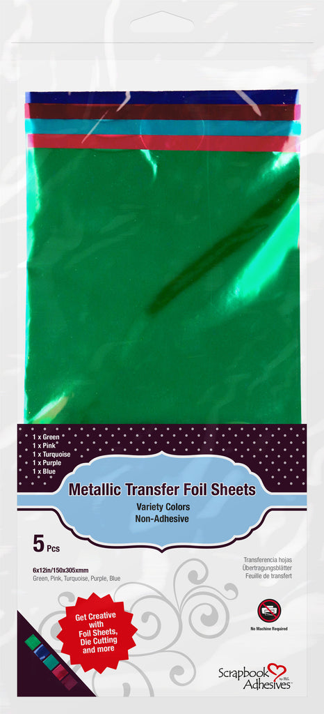 Scrapbook Adhesives - Metallic Transfer Foil Sheets Variety (5pcs)