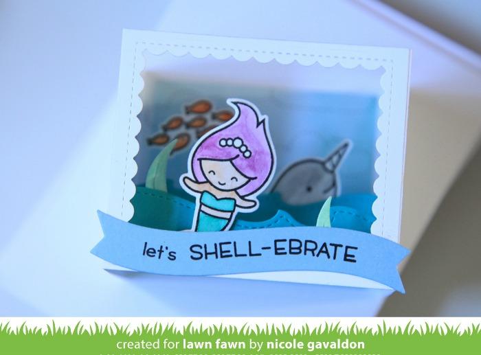 Lawn Fawn - Shadow Box Card Ocean Add-On