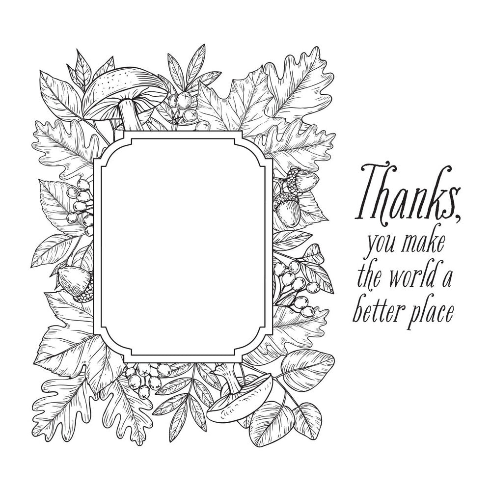 Spellbinders - BetterPress Autumn Thanks Frame Press Plate