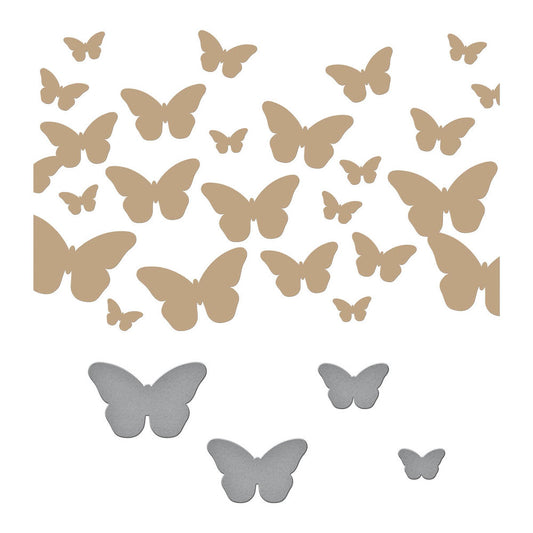Spellbinders - Fluttering By Glimmer Hot Foil Plate & Die Set