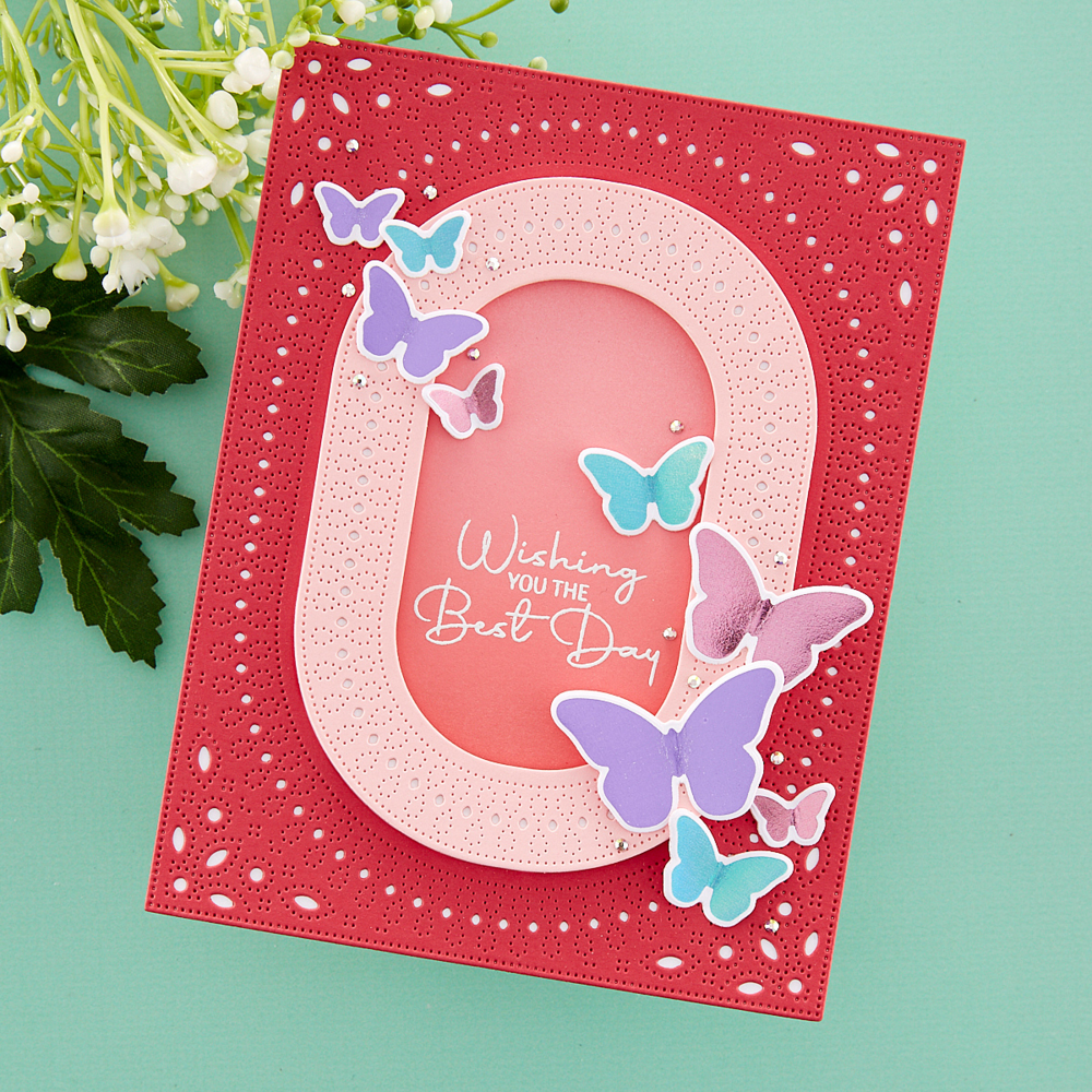 Spellbinders - Fluttering By Glimmer Hot Foil Plate & Die Set