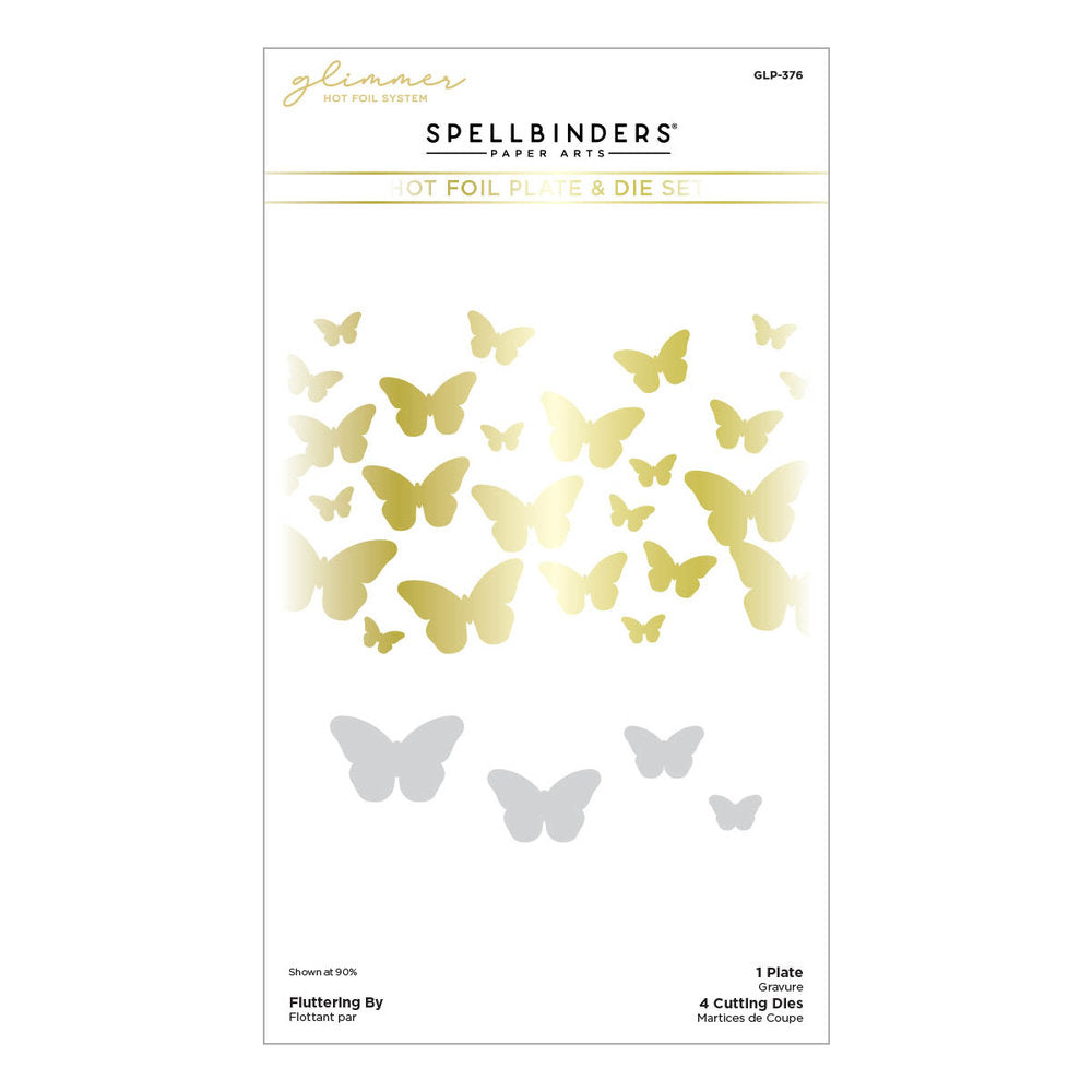 Spellbinders - Fluttering By Glimmer Hot Foil Plate & Die Set
