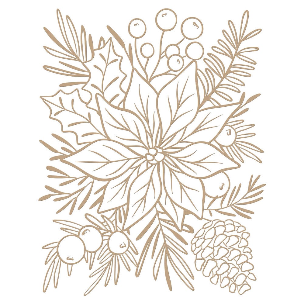Spellbinders - Full Bloom Poinsettia Hot Foil Plate