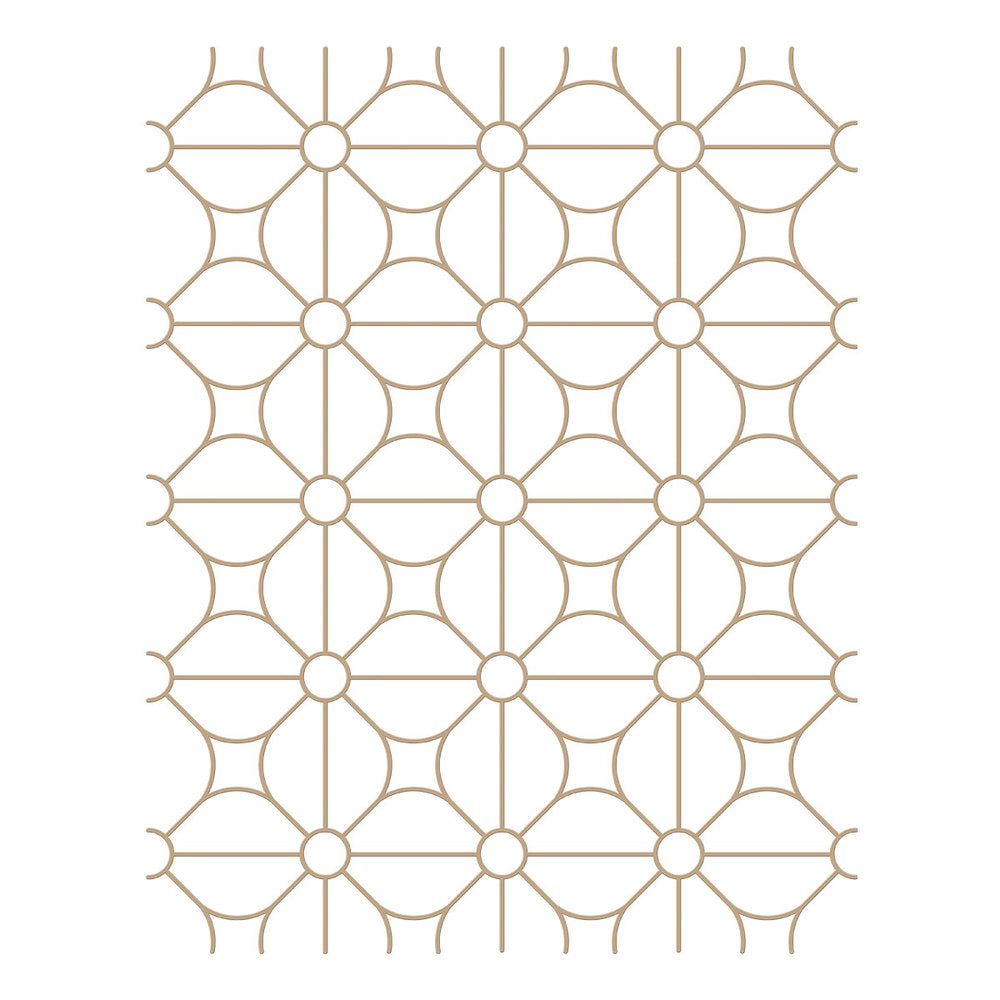 Spellbinders - Geometric Flower Background Glimmer Hot Foil Plate