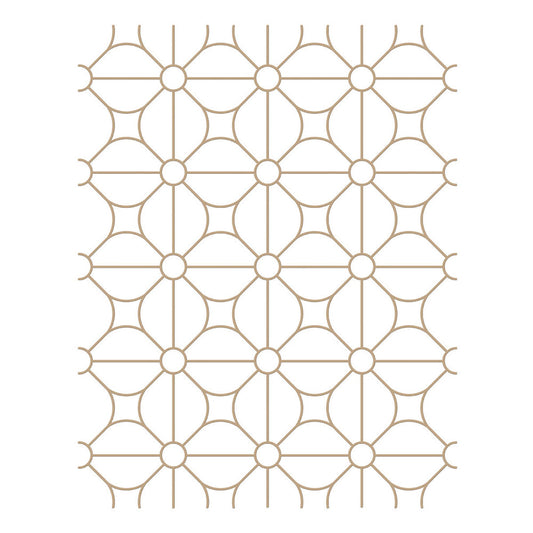 Spellbinders - Geometric Flower Background Glimmer Hot Foil Plate