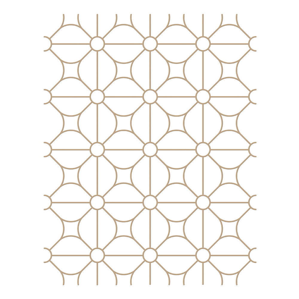 Spellbinders - Geometric Flower Background Glimmer Hot Foil Plate