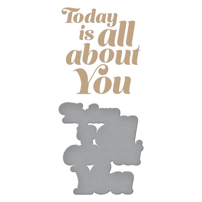 Spellbinders - Glimmering All About You Hot Foil Plate & Die Set