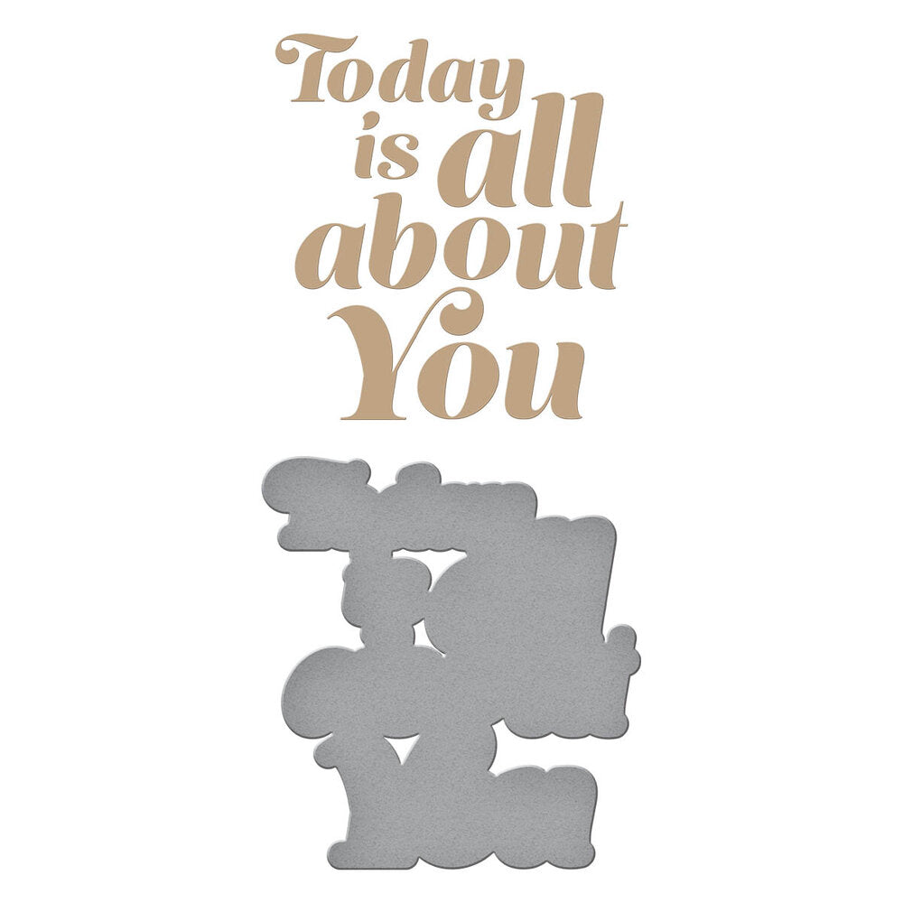 Spellbinders - Glimmering All About You Hot Foil Plate & Die Set
