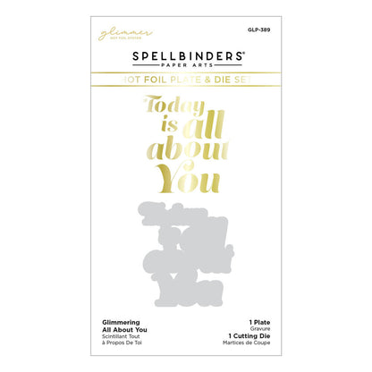 Spellbinders - Glimmering All About You Hot Foil Plate & Die Set
