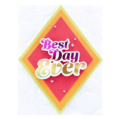 Spellbinders - Glimmering Best Day Hot Foil Plate & Die Set