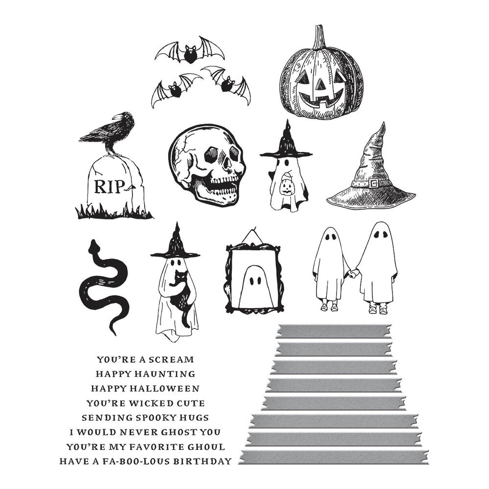 Spellbinders - Halloween Icons Press Plate & Die Set