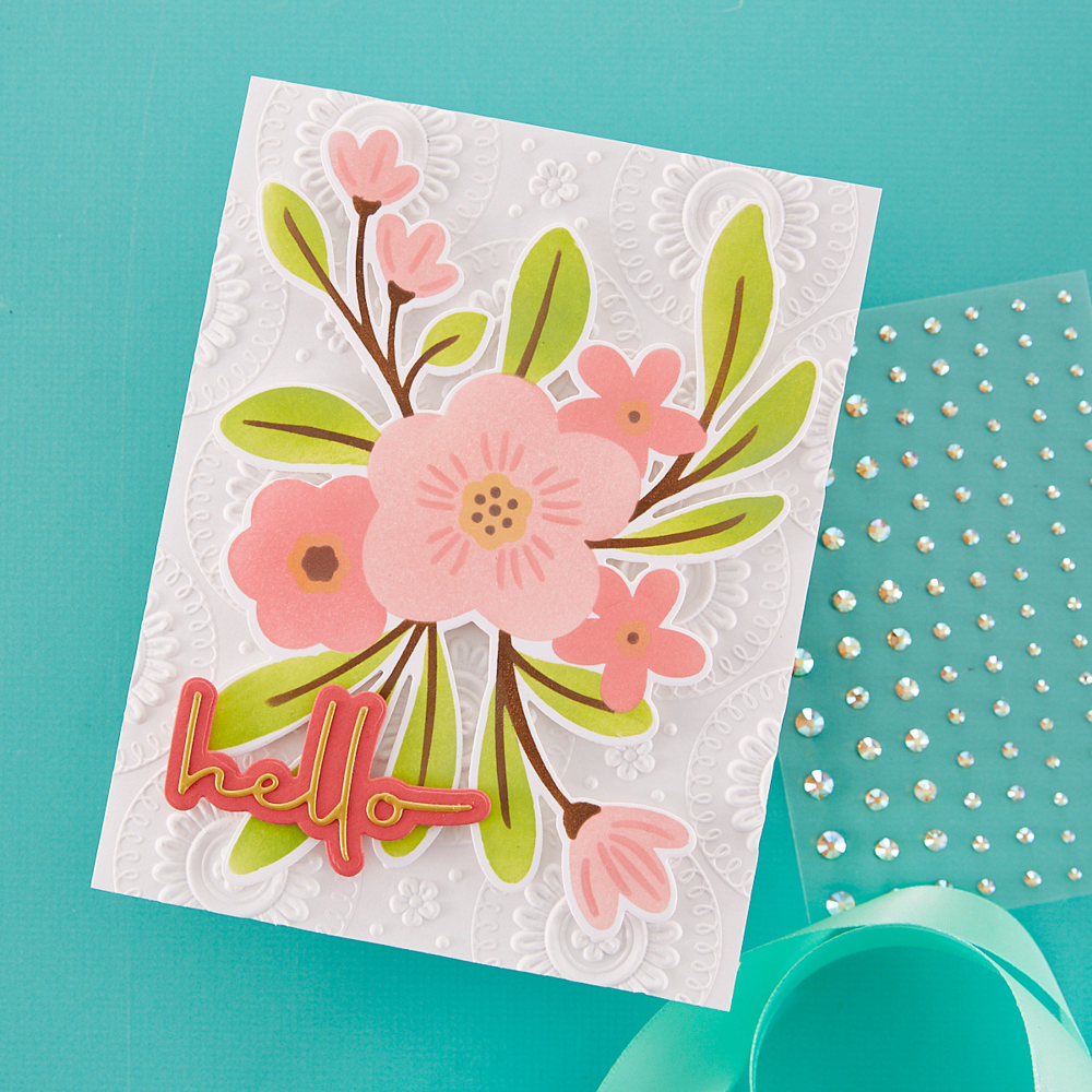 Spellbinders - Hello Blooms Stencil & Die Bundle