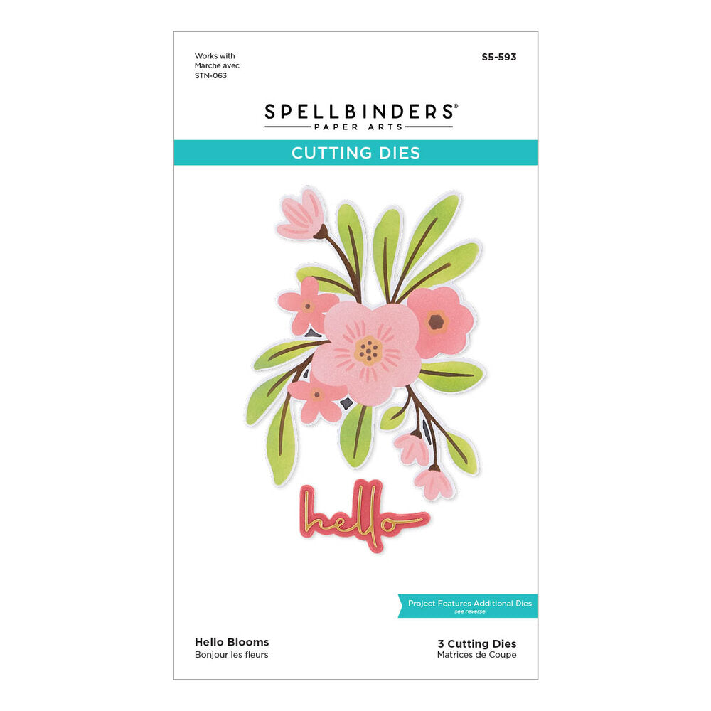 Spellbinders - Hello Blooms Stencil & Die Bundle