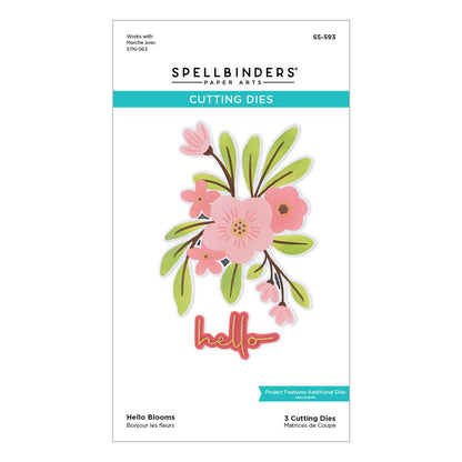 Spellbinders - Hello Blooms Stencil & Die Bundle