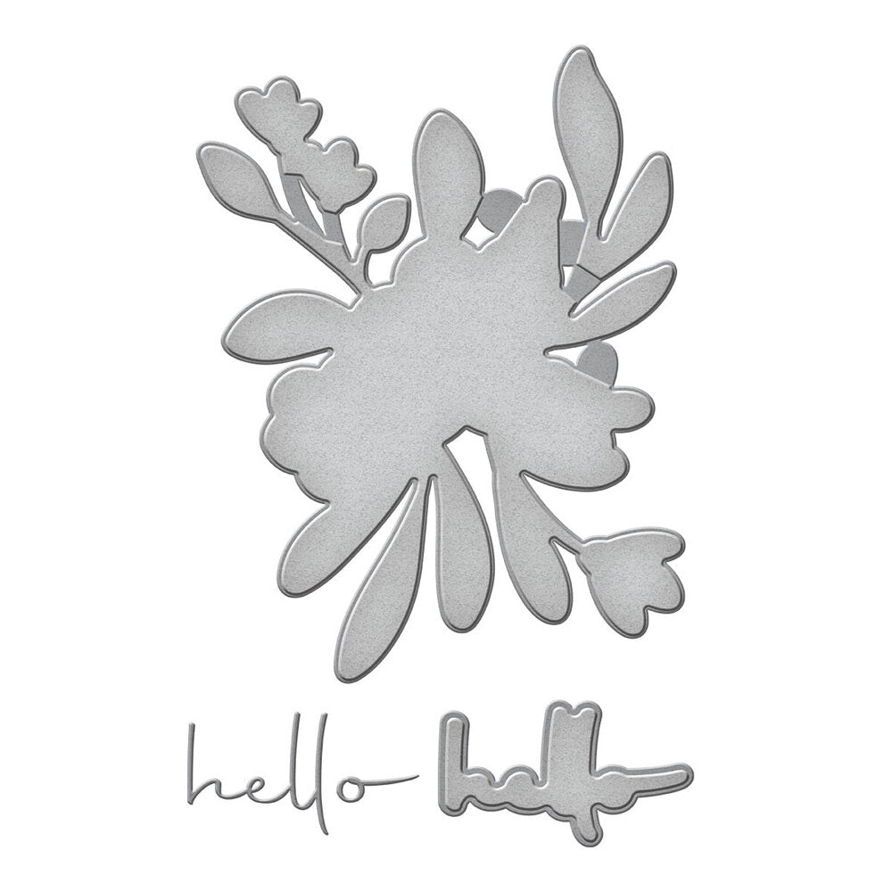 Spellbinders - Hello Blooms Stencil & Die Bundle