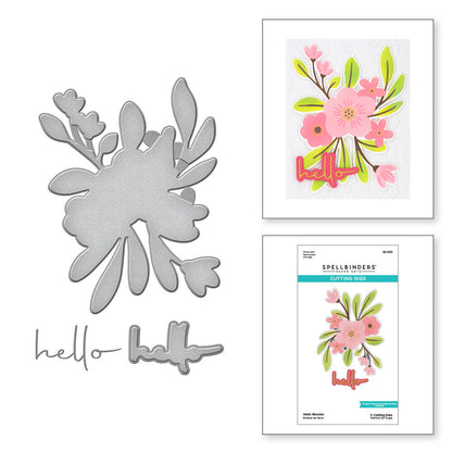 Spellbinders - Hello Blooms Stencil & Die Bundle