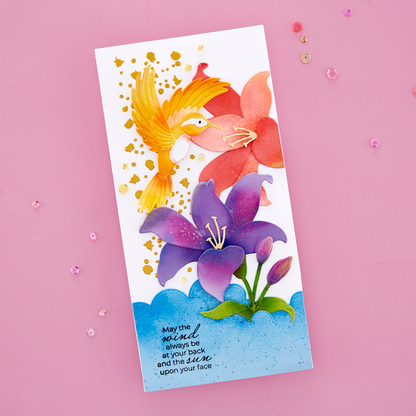 Spellbinders - Hummingbird and Lily Etched Dies