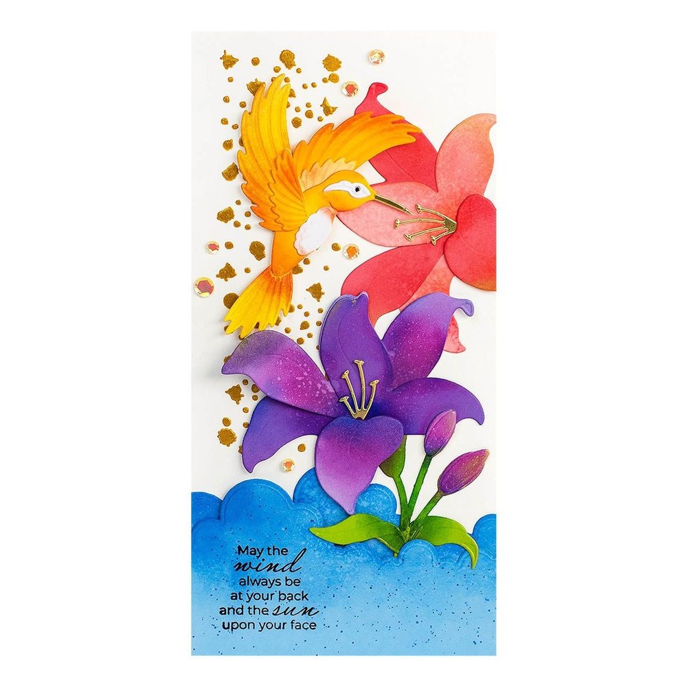 Spellbinders - Hummingbird and Lily Etched Dies