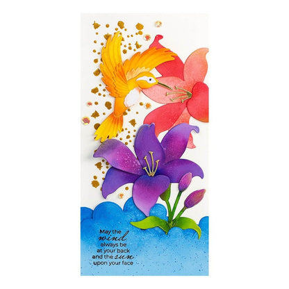Spellbinders - Hummingbird and Lily Etched Dies
