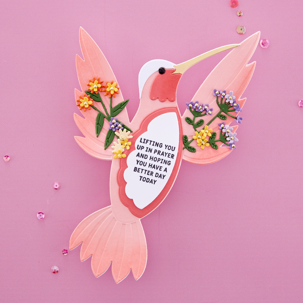 Spellbinders - Hummingbird Card Creator Etched Dies