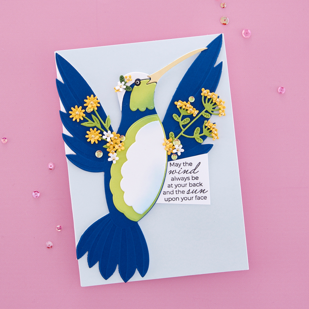 Spellbinders - Hummingbird Card Creator Etched Dies