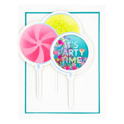 Spellbinders - It's My Party Glimmer Sentiments Hot Foil Plate & Die Set