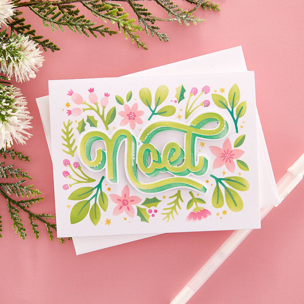 Spellbinders - Layered Noel Foliage Stencil & Die Bundle