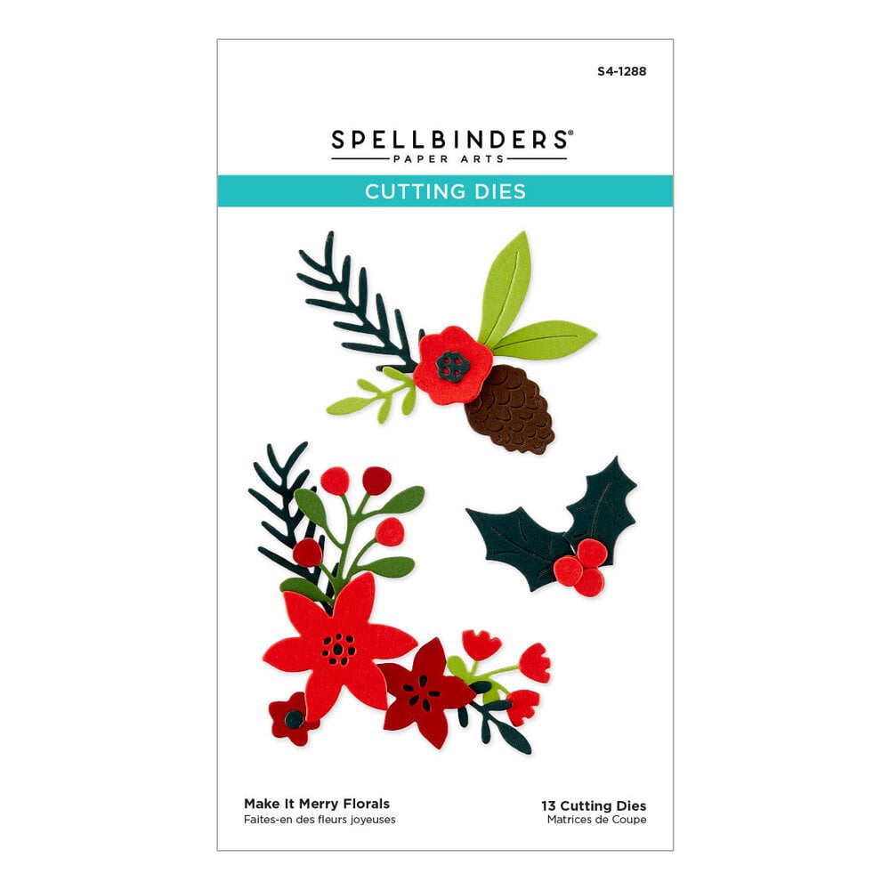 Spellbinders - Make It Merry Florals Etched Dies