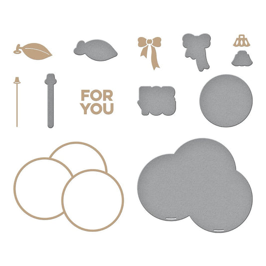 Spellbinders - Party Balloons Bouquet Glimmer Hot Foil Plate & Die Set