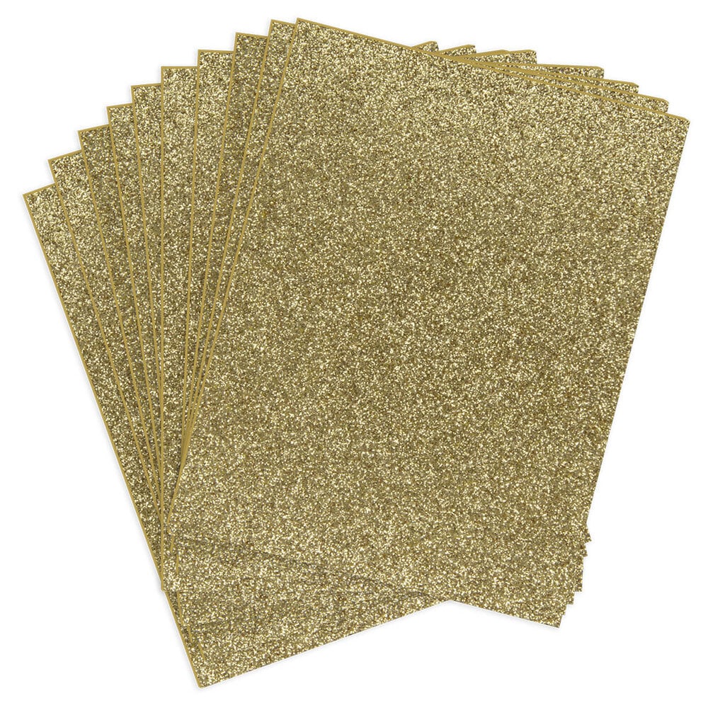 Spellbinders - Pop-Up Die Cutting Glitter Foam Sheets Gold (10pcs)