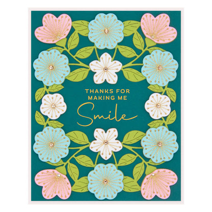 Spellbinders - Stitched Floral Flip Frame Etched Dies