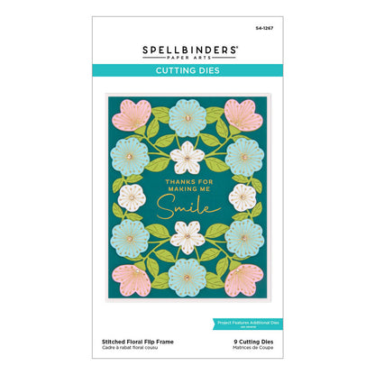 Spellbinders - Stitched Floral Flip Frame Etched Dies