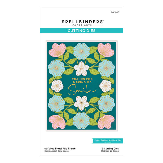 Spellbinders - Stitched Floral Flip Frame Etched Dies