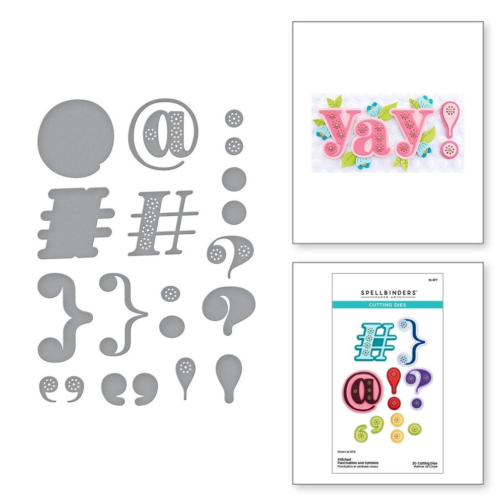 Spellbinders - Stitched Punctuation and Symbols Etched Dies