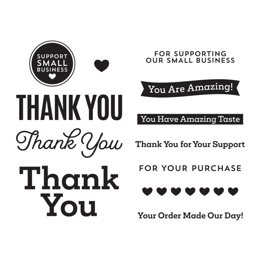 Spellbinders - Support Small Business Clear Stamp
