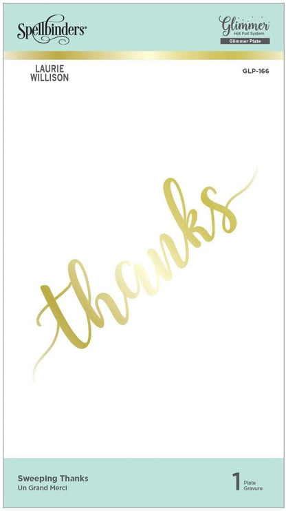 Spellbinders - Sweeping Thanks Hot Foil Plate