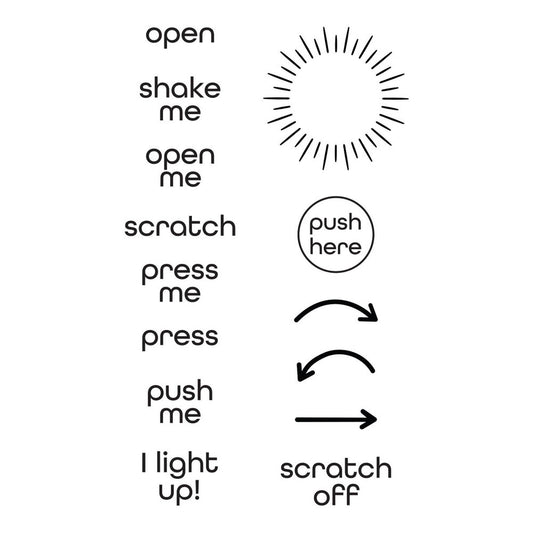 Spellbinders - Take Action Sentiments Clear Stamp