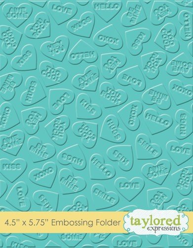 Taylored Expressions - Conversation Hearts Embossing Folder